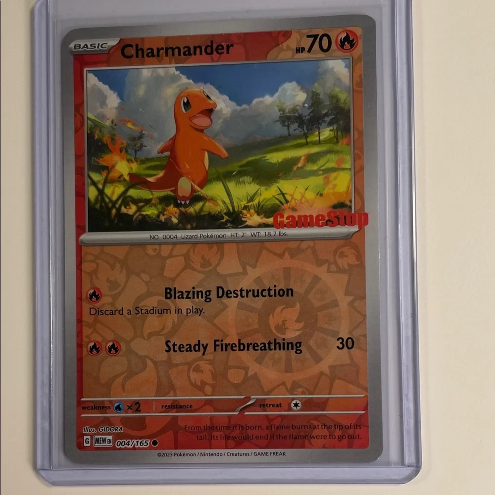 Pokemon Charmander Trading Card - Red and Orange - Picture 1 of 2